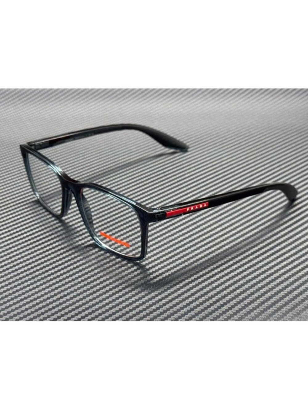 New Prada Linea Rossa Men Transparent Azure Eyeglasses 54-18-145